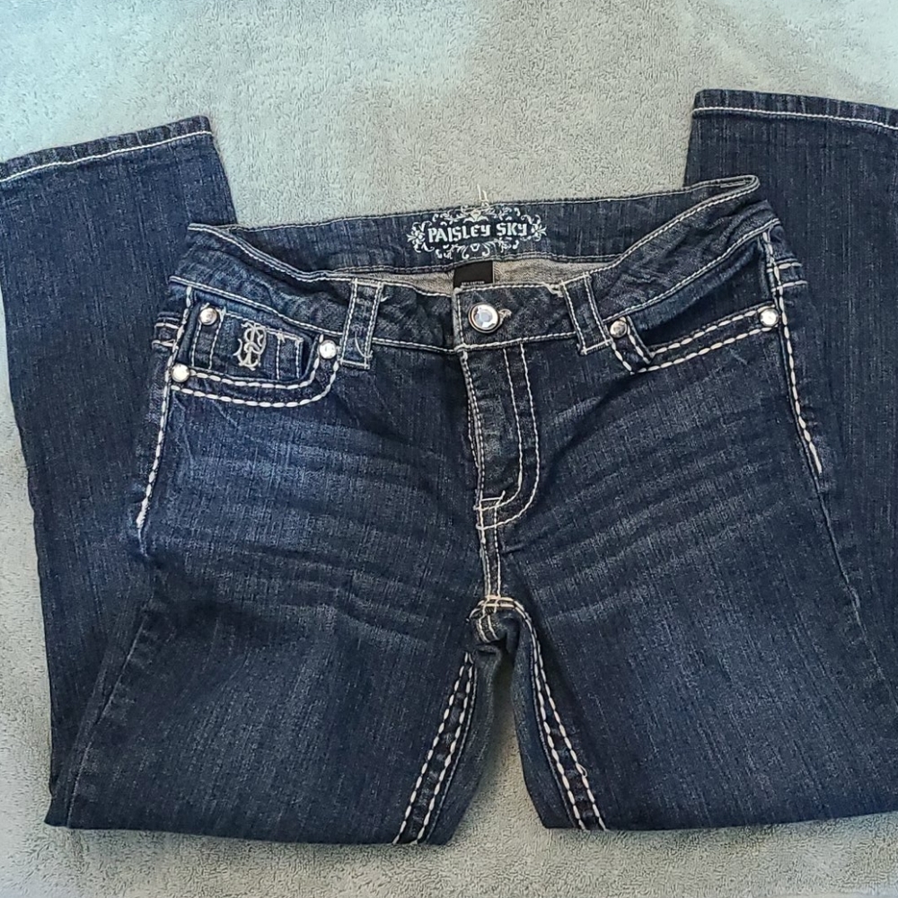 Paisley Sky Jean Capris